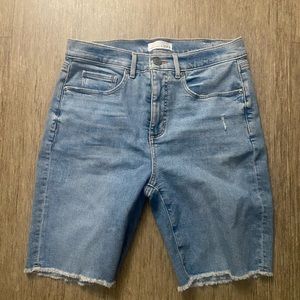 LOFT Denim Biker Shorts